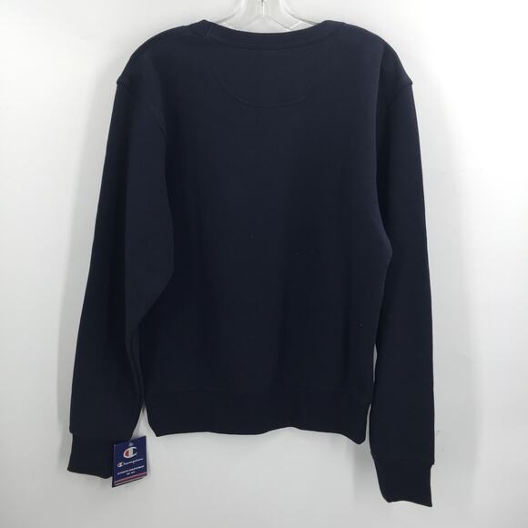 Champion Pullover Sweatshirt Long Sleeve Crew Neck Solid Navy Size Small - Picture 3 of 8